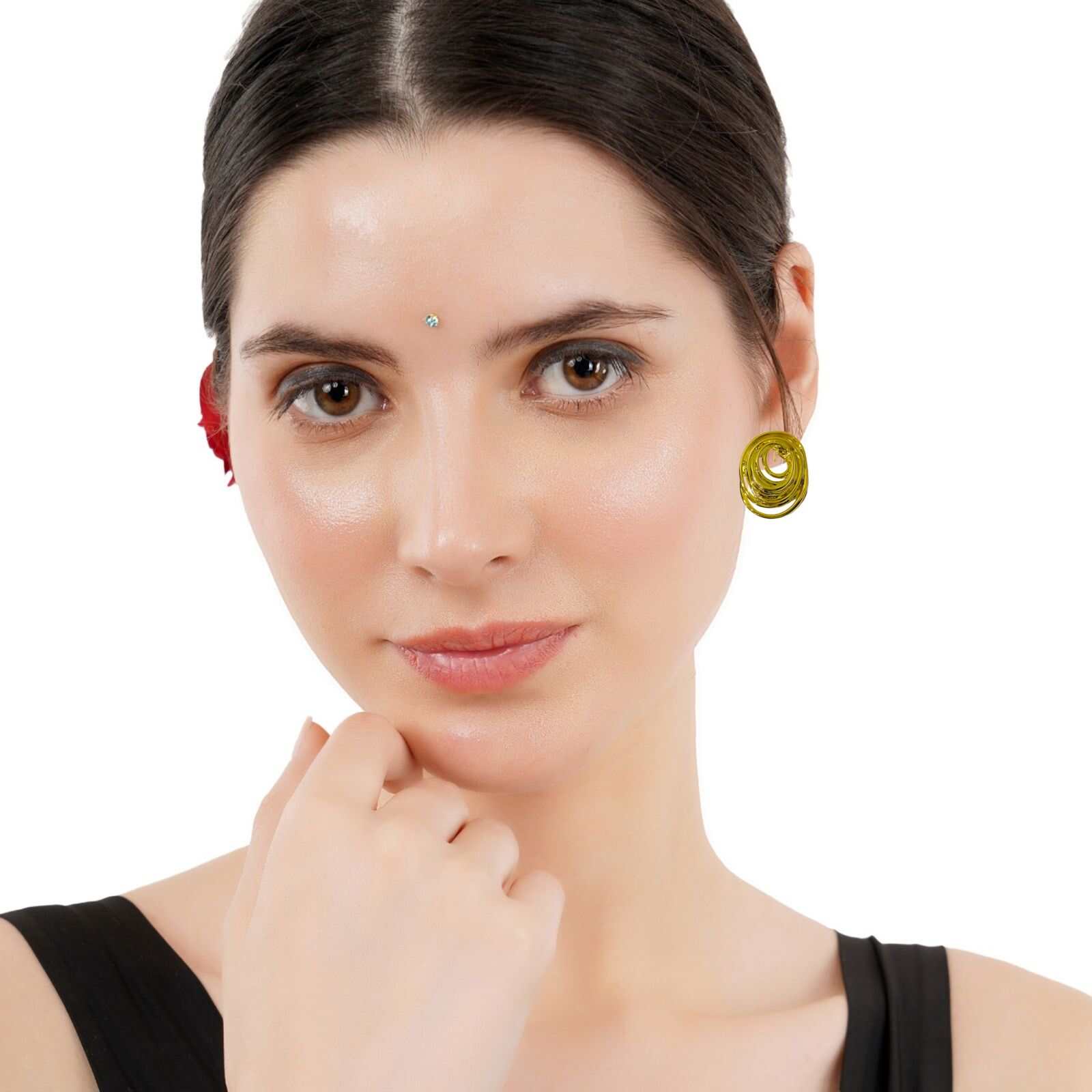 Buy ZEELLO Rose Gold Ear Stud Under 300 |Rose Gold Earrings Artificial | Cz  stud earrings Online at Best Prices in India - JioMart.